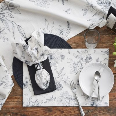 Midnight Floral Placemats, Set/4