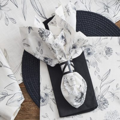 Midnight Floral Napkins, Set/4