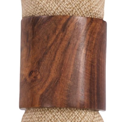 Wood Cuff Napkin Ring, Set/4