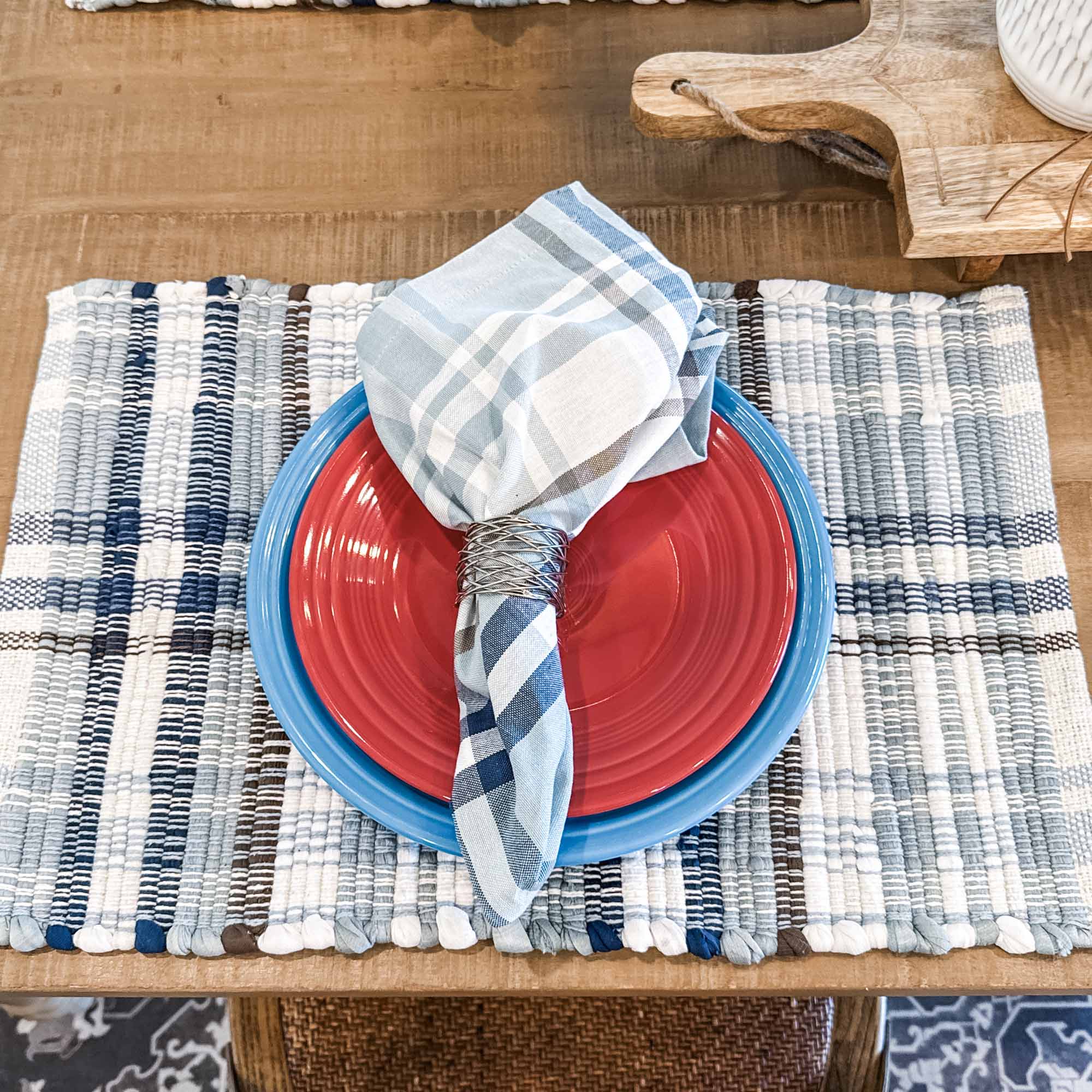 Driftwood Plaid Napkins, Set/4 - Image 7