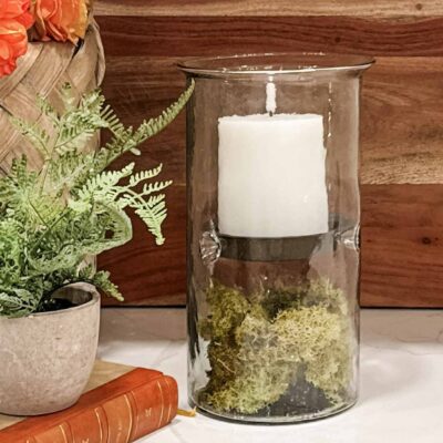 Classic Fillable Hurricane, Medium - Set of Two - Holds 3" Pillar Candle
