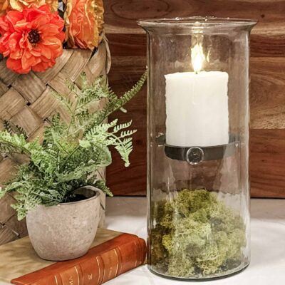 Classic Fillable Hurricane, Tall - Set of Two - Holds 3" Pillar Candle