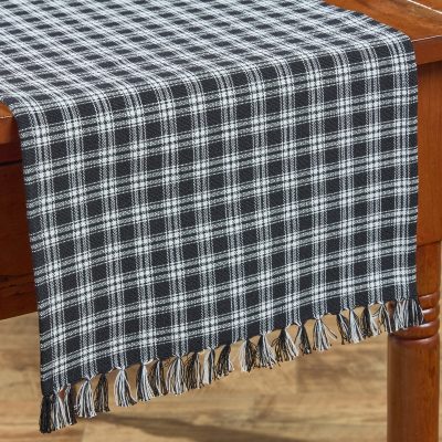 Stafford Black & Cream Table Runner - 36"