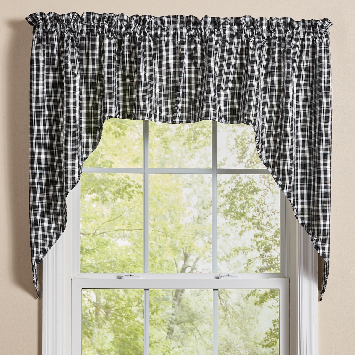 Stafford Black & Cream Swags, 36" Set/2 - Image 4