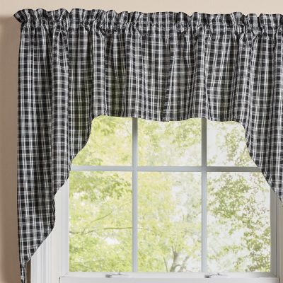 Stafford Black & Cream Swags, 36" Set/2