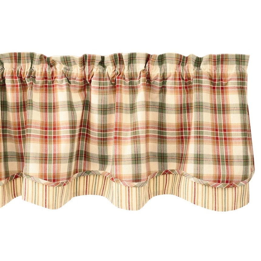Lemon Pepper Lined Layered Valance