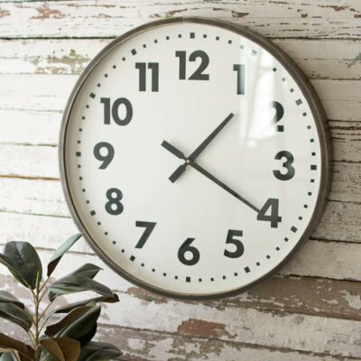 Round Black & White Wall Clock