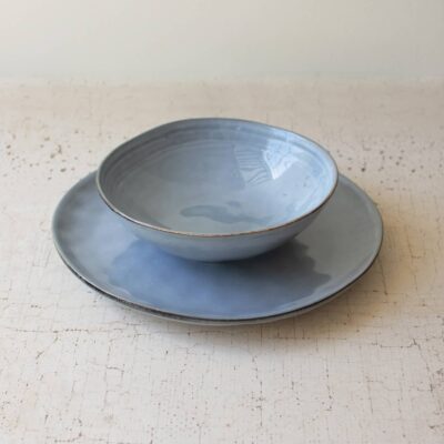 Farmhouse Simplicity Cloud Plate & Bowl Set, Set/24