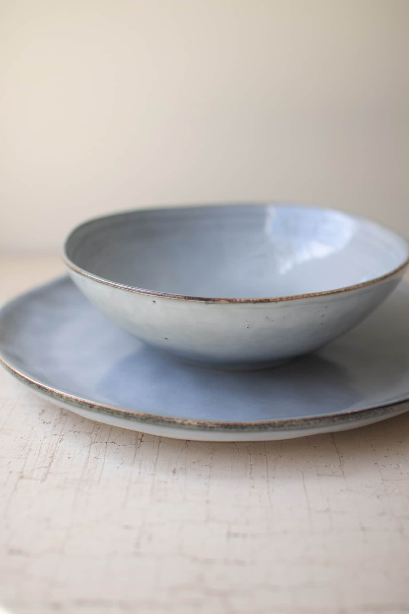 Farmhouse Simplicity Cloud Plate & Bowl Set, Set/24 - Image 2