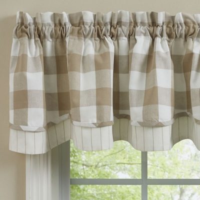 Wicklow Natural Lined Layered Valance