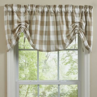 Wicklow Natural Lined Farmhouse Valance
