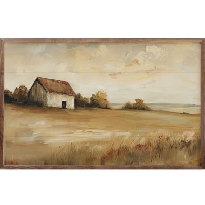 Farm Landscape Wooden Sign