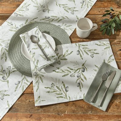 Olive Leaves Placemats, Set/4