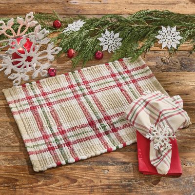 Cozy Christmas Chindi Placemats, Set/4
