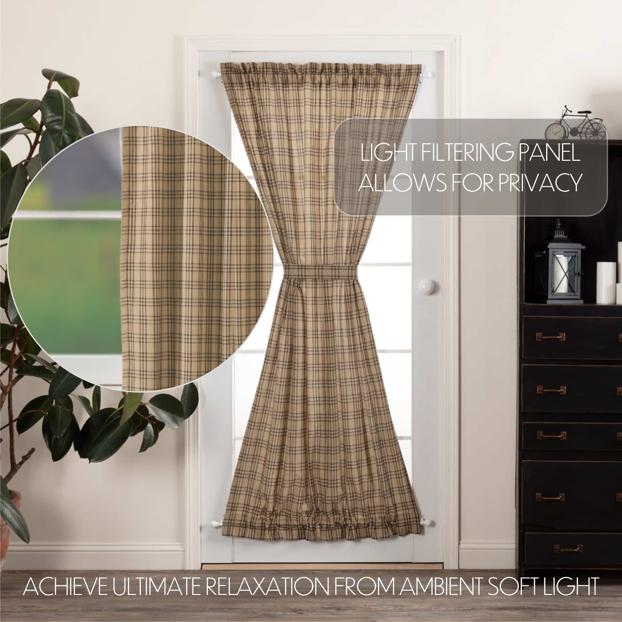 Sawyer Mill Charcoal Plaid Door Panel - Image 4