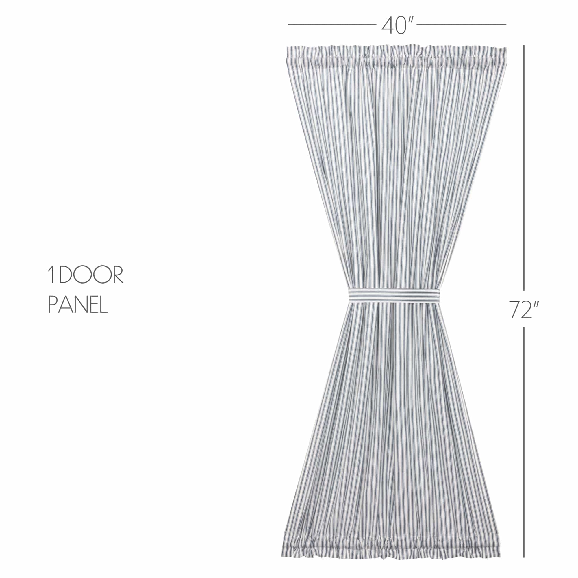 Sawyer Mill Blue Ticking Stripe Door Panel - Image 6