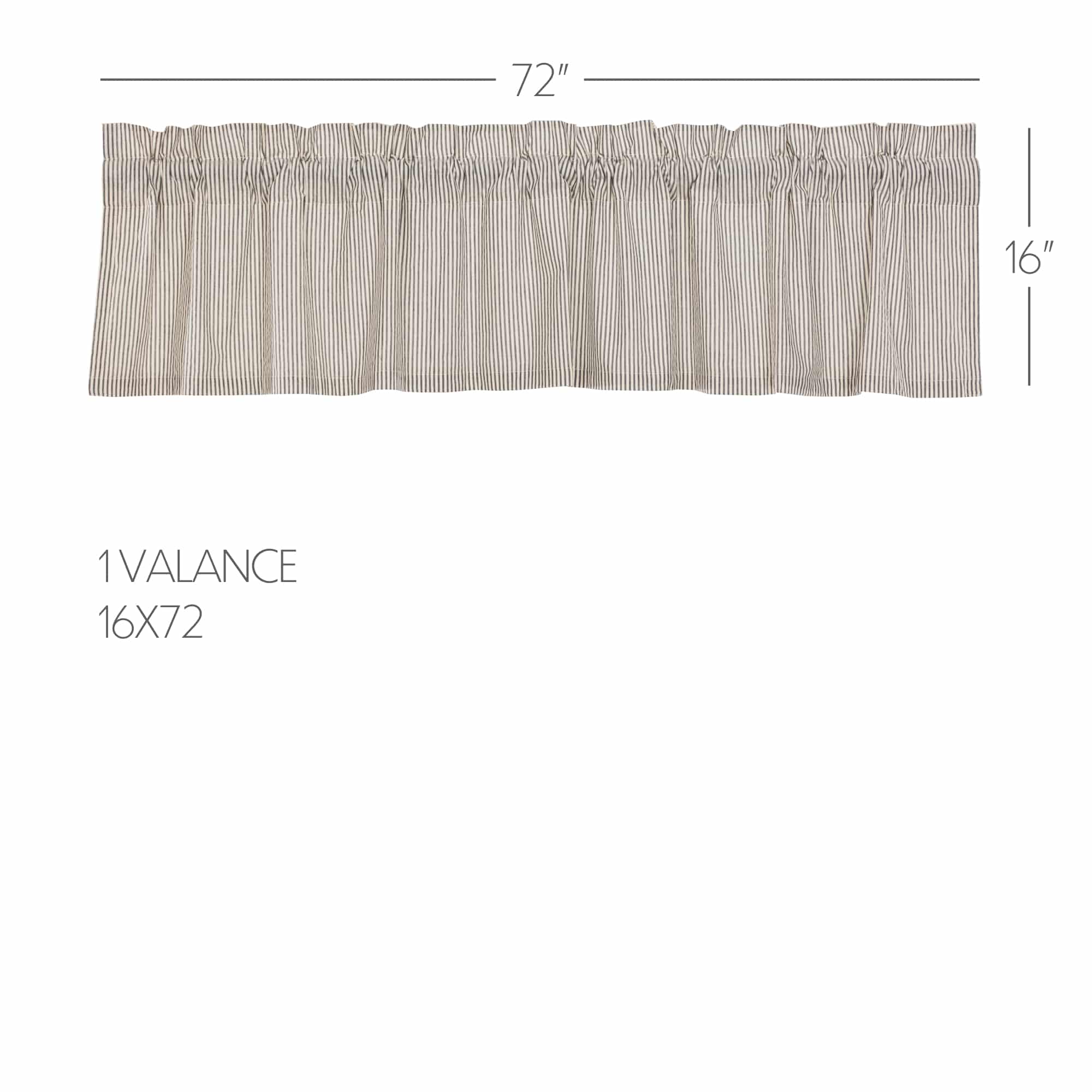 Hatteras Blue Ticking Stripe Valance - Image 5