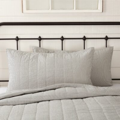 Hatteras Blue Ticking Stripe Shams