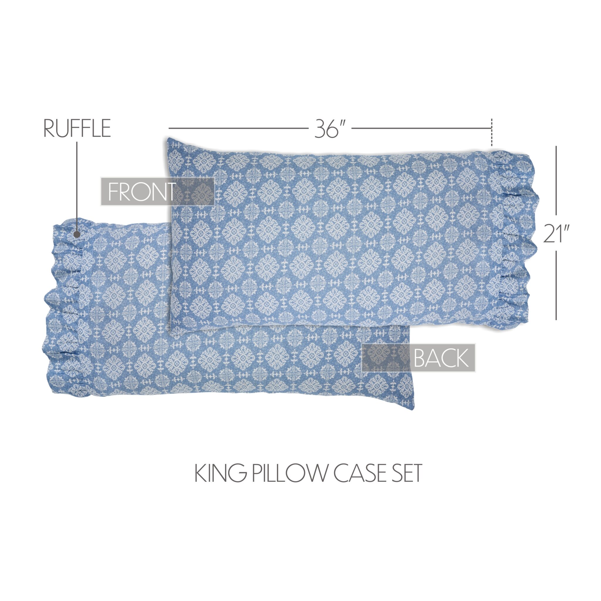 Jolie Ruffled Pillow Case, Set/2 - Image 3