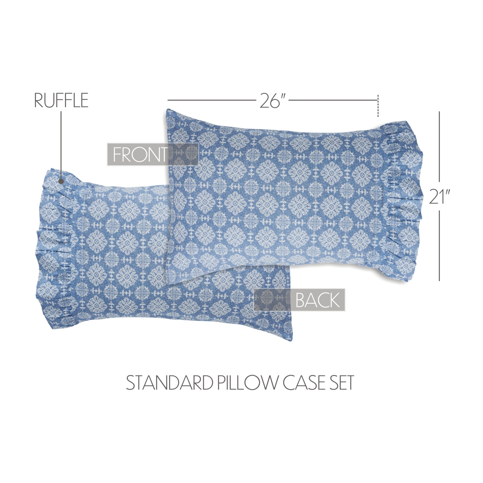 Jolie Ruffled Pillow Case, Set/2 - Image 9