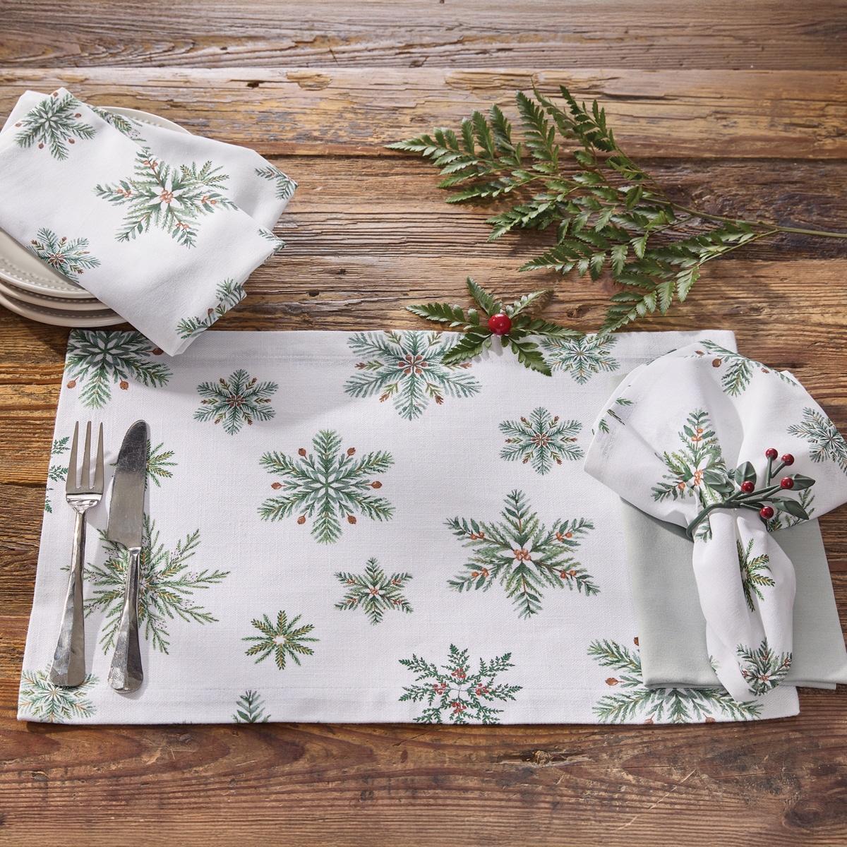 Holiday Snowfall Table Runner - 54" - Image 2