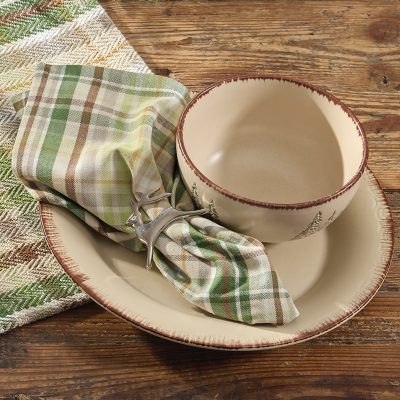 Winter Morning Plaid Napkins, Set/4