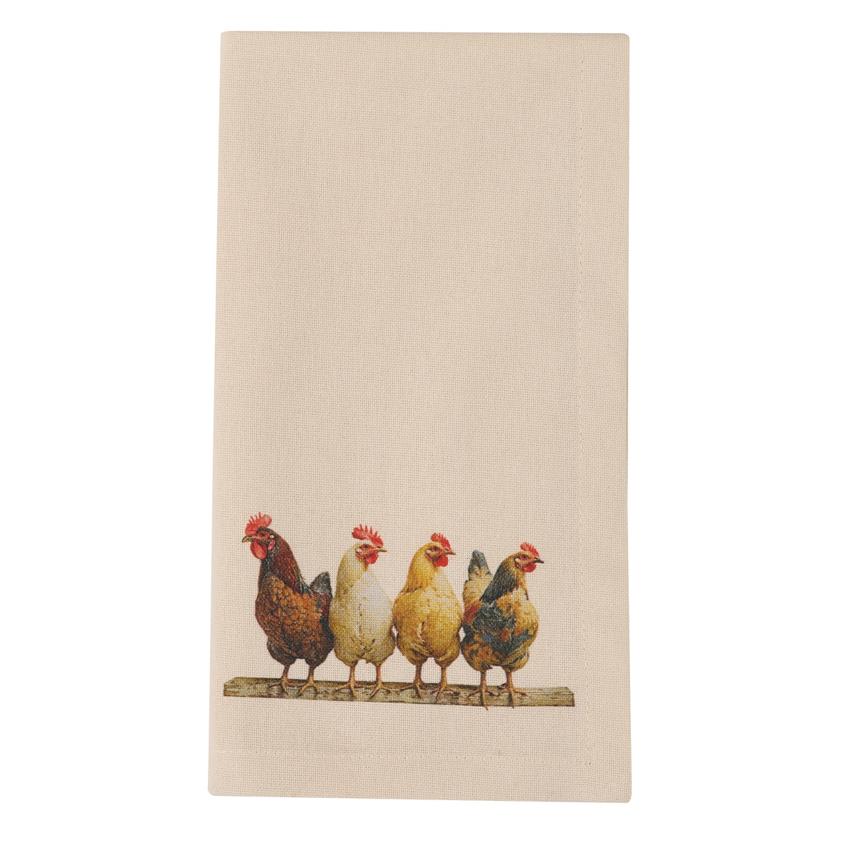 Four Chickens In A Row Napkins, Set/4 - Image 4