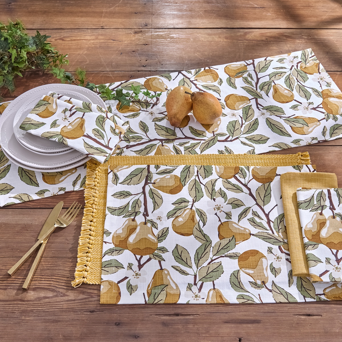 Golden Pear Placemats, Set/4 - Image 2