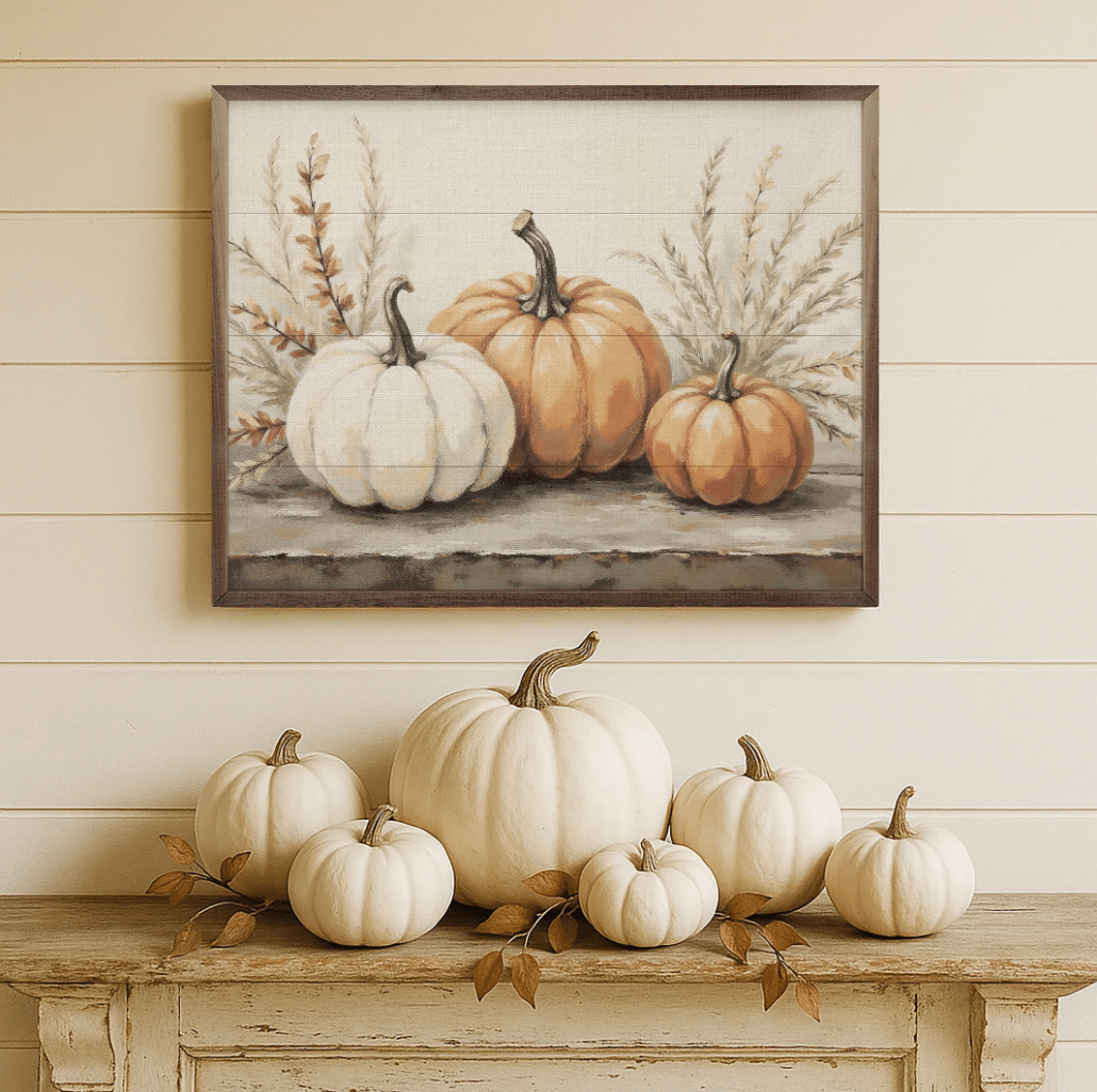 Pumpkins With Autumn Branches Wooden Sign - Image 3