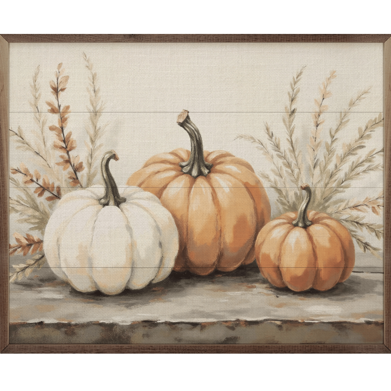 Pumpkins With Autumn Branches Wooden Sign - Image 2