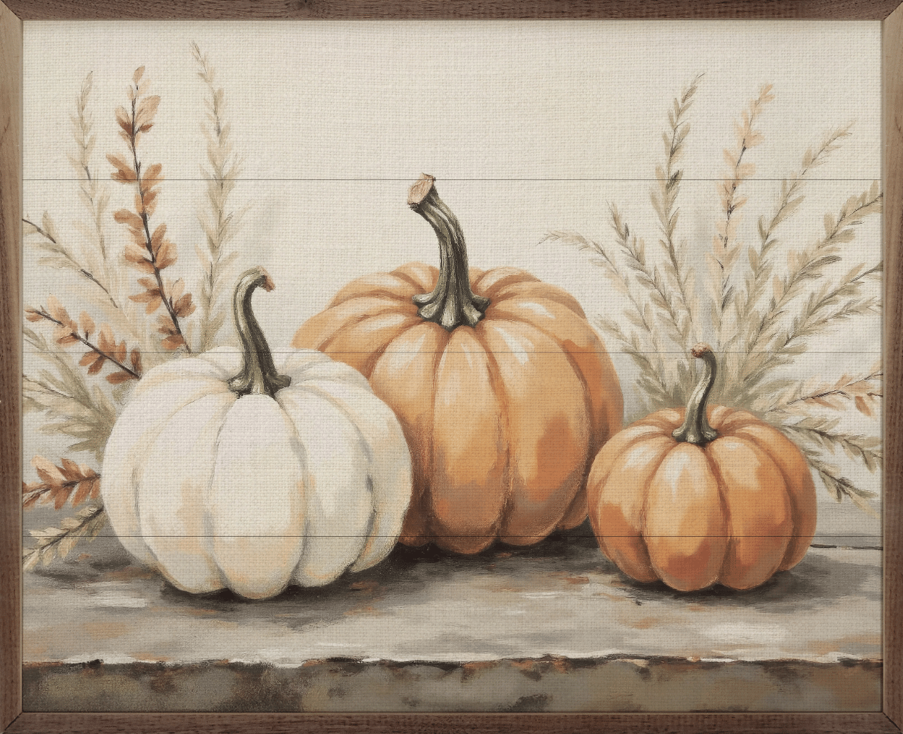 Pumpkins With Autumn Branches Wooden Sign - Image 5
