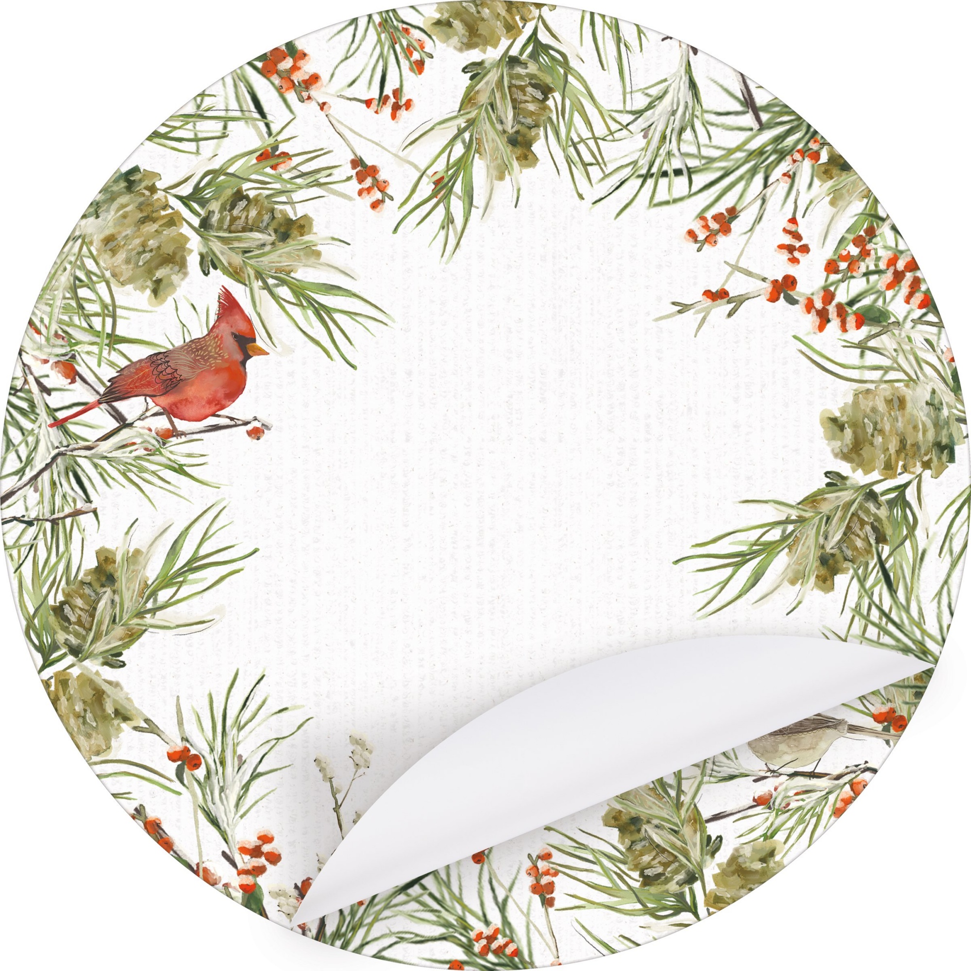 Snowy Birds Paper Placemats, Set/24 - Image 5
