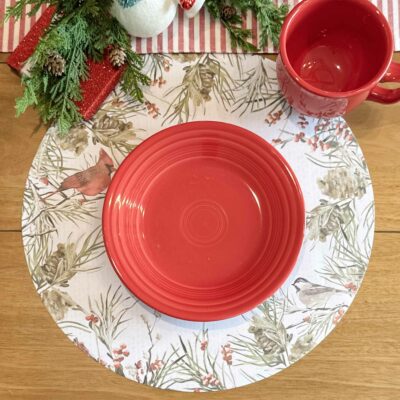 Snowy Birds Paper Placemats, Set/24