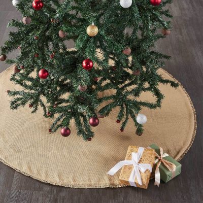 Yuletide Burlap Tan Tree Skirt - 48"