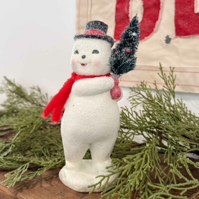 Frosty & Fir Holiday Snowman Figurine
