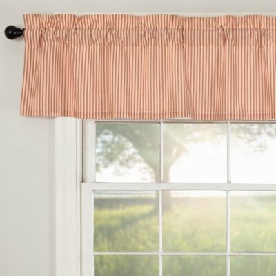 Sawyer Mill Red Ticking Stripe Valance -72"