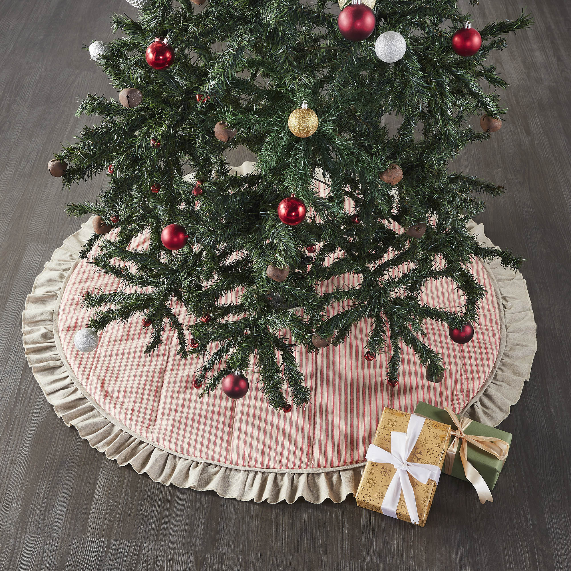 Sawyer Mill Red Ticking Stripe Tree Skirt - 48"