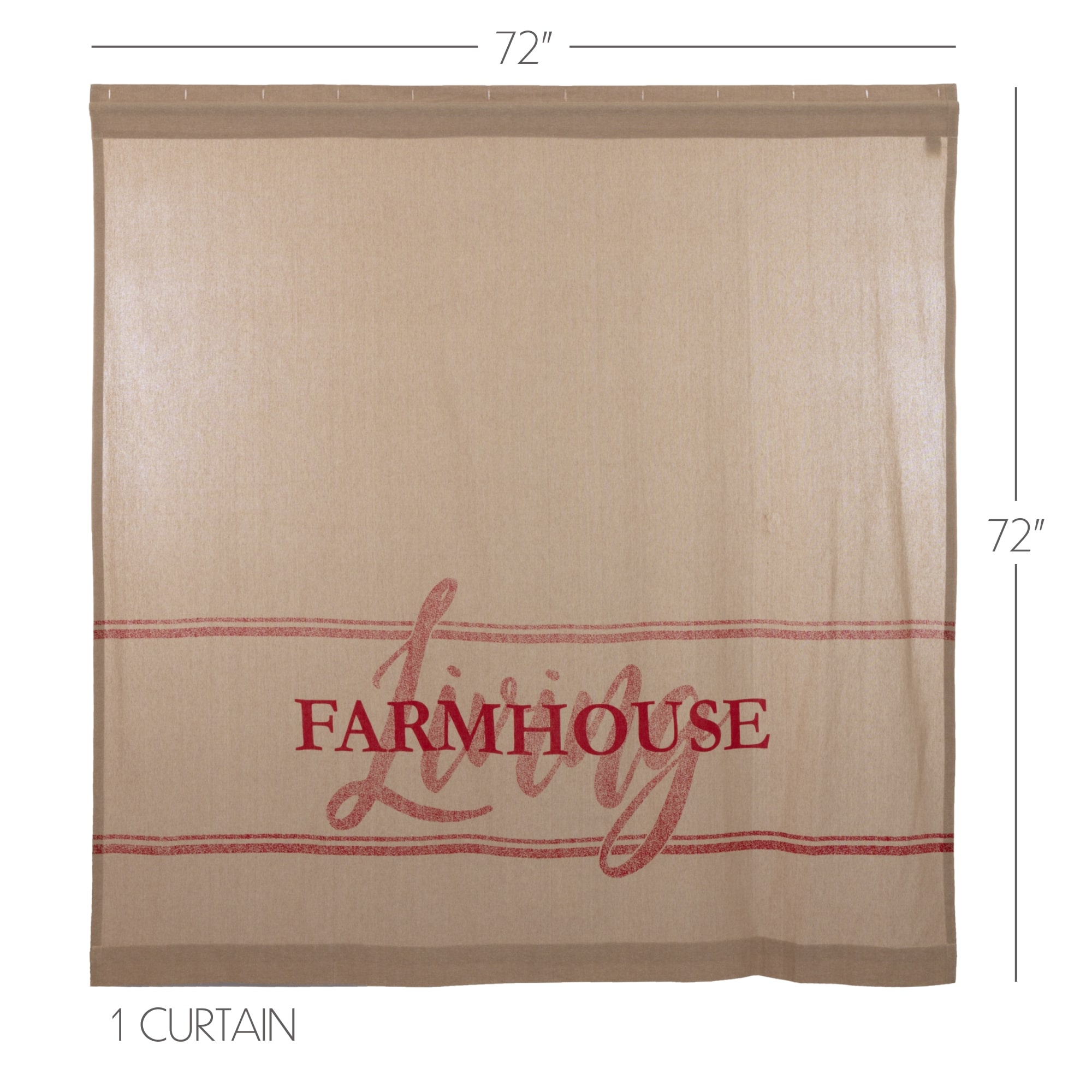 Sawyer Mill Red Farmhouse Living Shower Curtain - Image 5