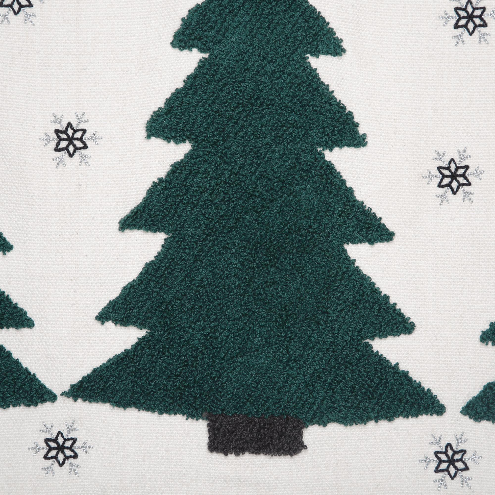 Pine Grove Plaid Embroidered Trees Filled Pillow - 14" x 22" - Image 5