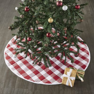 Annie Red Check Tree Skirt - 48"