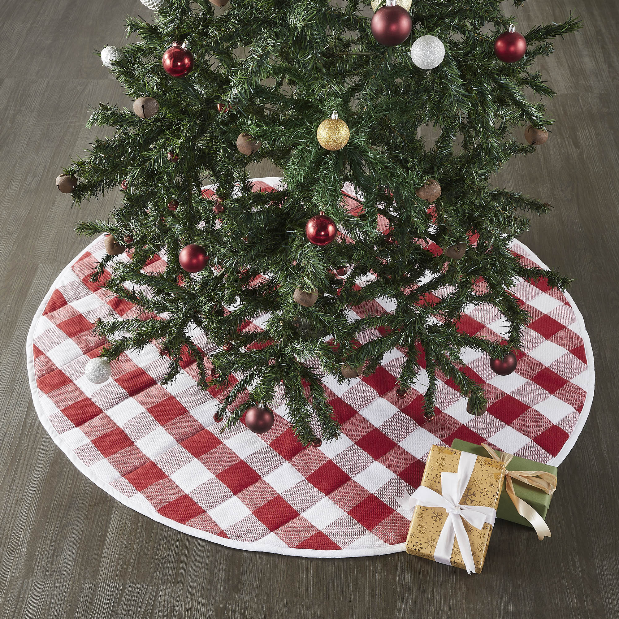Annie Red Check Tree Skirt - 48"